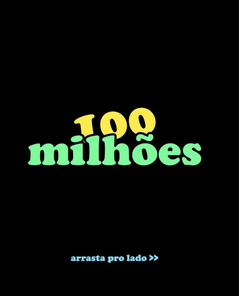 Post em comemoração aos 100 milhões de views de “Tipo Gin”