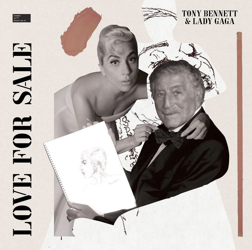 Lady Gaga e Tony Bennett para a capa do álbum “Love For Sale” e do single “I Get A Kick Out Of You”