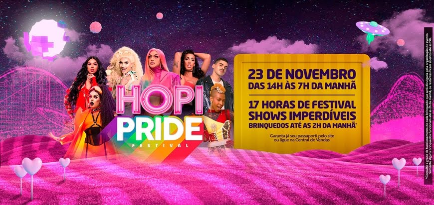 Hopi Hari Pride Festival retorna em novembro para mais uma edição