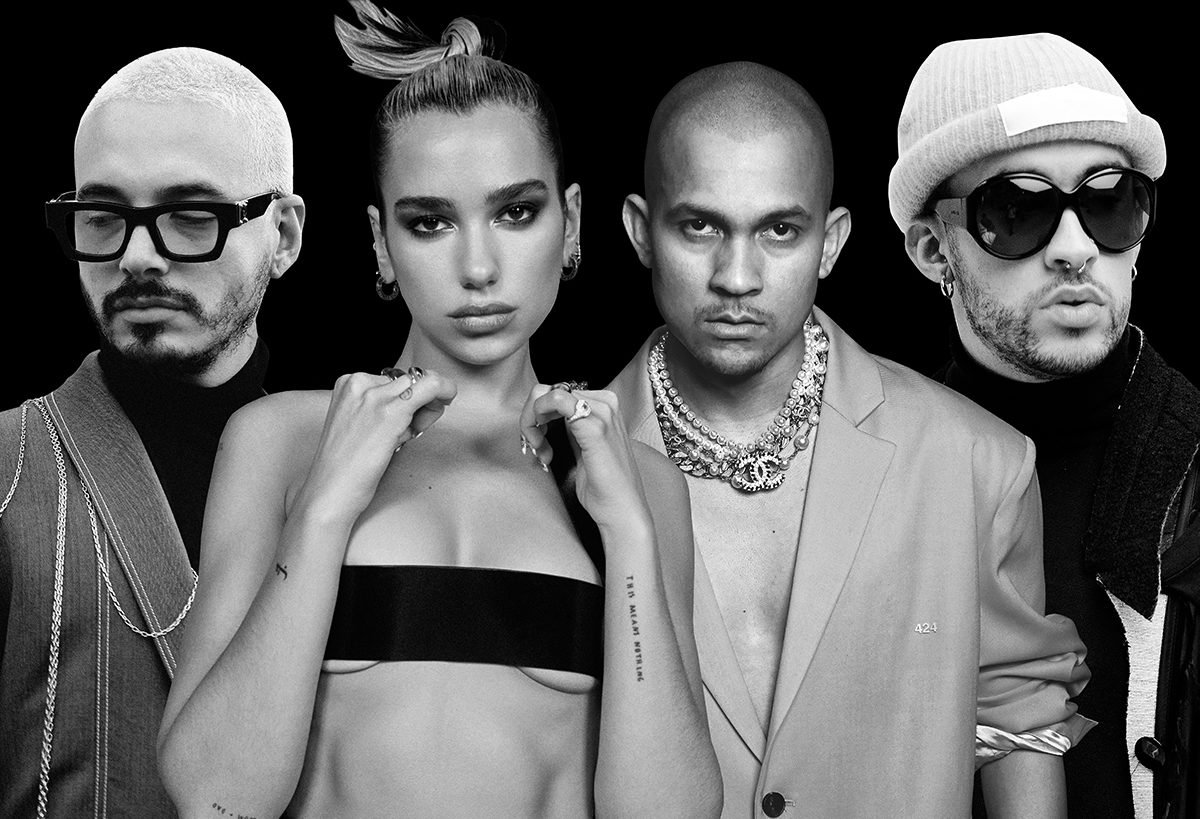 J Balvin, Dua Lipa, Bad Bunny e Tainy divulgam o single “Un Día (One Day)”, acompanhado do clipe