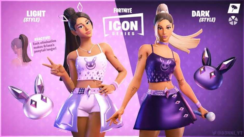 Ariana Grande fará shows e ganhará skin em Fortnite