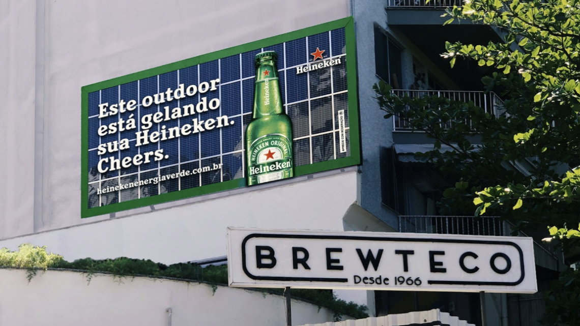 Heineken instala outdoors que gelam cerveja com eneRgia solar. Confira!