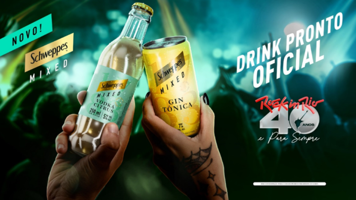 Schweppes Mixed faz história como o primeiro drink pronto para beber no Rock in Rio Brasil